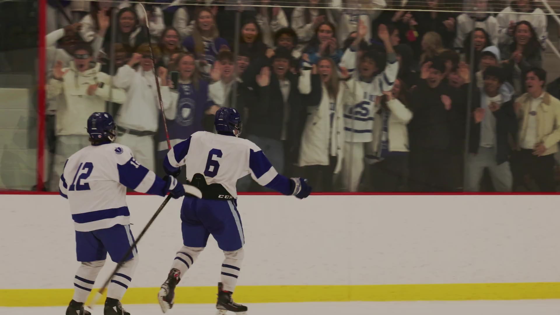 Game day with Princeton Day School hockey: the bus, the locker room, live game action, and a goal celebration.